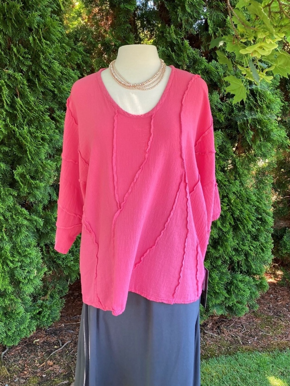Emma Top 100% Preshrunk Cotton Gauze, NWT, One Size Fits Most, Made by Abaca